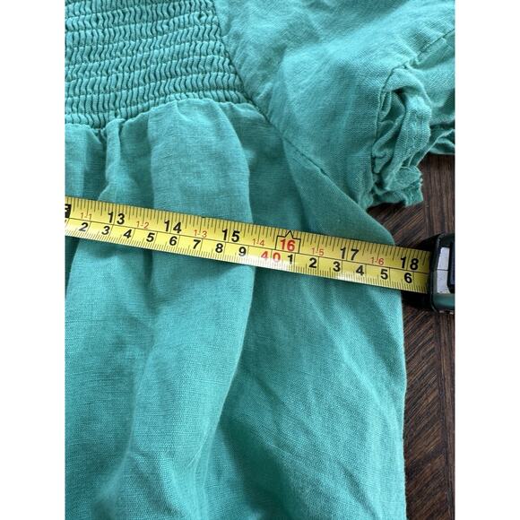 Free People Sadie Tunic Top Womens Size M Boho Sea Foam Green - Picture 6 of 6
